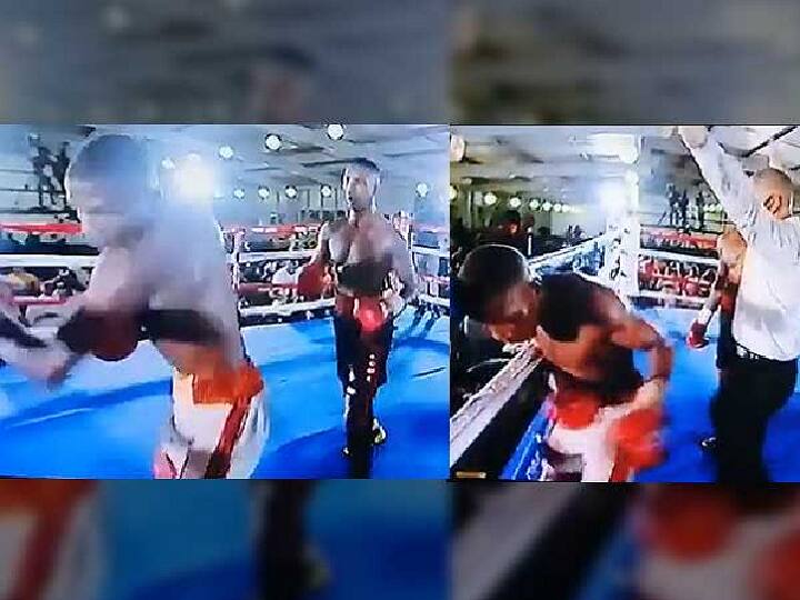 Durban: Boxer punching in air and fainting in ring during bout video goes viral in social media Watch Video: குத்துச்சண்டை ரிங்கில் நிலை தடுமாறிய வீரர்... கோமாவிற்கு சென்ற பயங்கர நிமிடங்கள்.. வைரல் வீடியோ