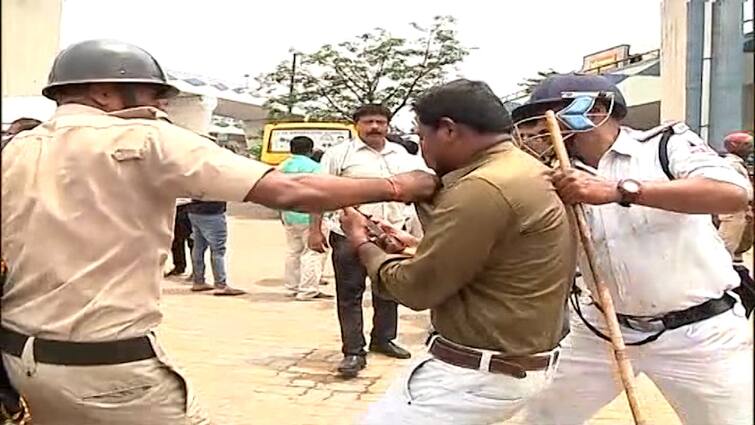 TET Passed Candidates Stage Protest In Front Of Nabanna TET Candidate Protest : ' ফেল করেও চাকরি অনেকের', রুটি সামনে রেখে TET  উত্তীর্ণদের প্রতিবাদ নবান্নের সামনে