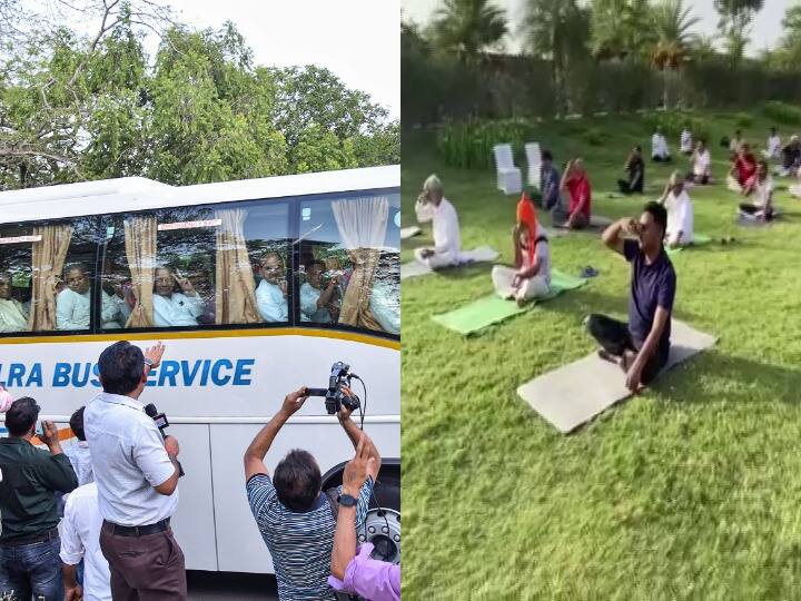 Rajya Sabha Election Congress and BJP MLAs spending time by playing cricket and doing yoga in hotel in Rajasthan Rajya Sabha Election: कहीं क्रिकेट-मैजिक शो तो कहीं हो रहा योग, होटल में ऐसे वक्त गुजार रहे बीजेपी और कांग्रेस के विधायक