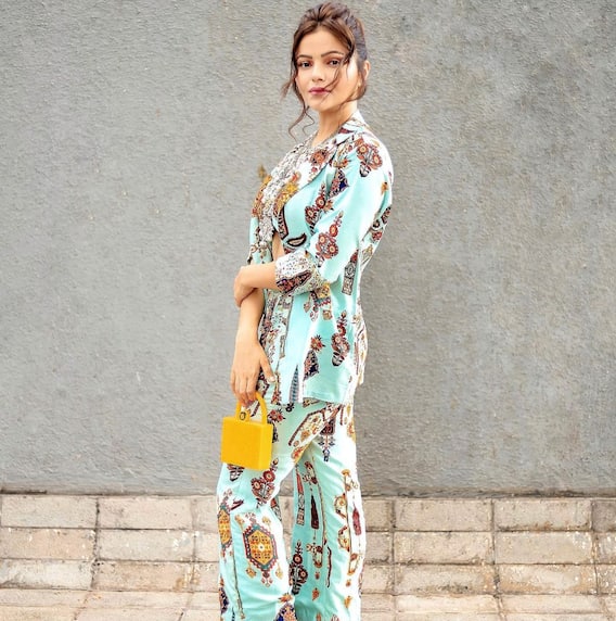 IN PICS: Rubina Dilaik Looks Stunning In A Printed Co-Ord Set