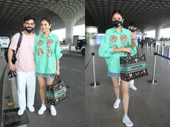 Virat Kohli-Anushka Sharma Pics: પતિ વિરાટ કોહલી સાથે એરપોર્ટ પર સ્પોટ થઇ અનુષ્કા શર્મા, ક્યૂટ કપલની જુઓ તસવીરો