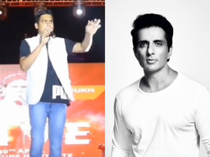 actor Sonu sood reacts to sharukh siddiqui poem video viral on social media Watch: Sonu Sood के लिए कवि ने स्टेज पर सुनाई कविता, एक्टर ने Tweet कर कही ये बड़ी बात