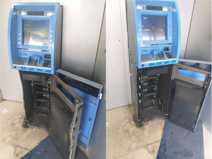 Punjab robbery by cutting ATM machine with gas cutter in Hoshiarpur thieves fled with 9 lakh rupees Punjab: होशियारपुर में गैस कटर से ATM मशीन काटकर हुई लूट, 9 लाख रुपये लेकर चंपत हुए बदमाश