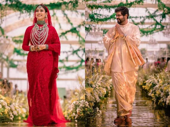 Nayanthara, Vignesh Shivan Wedding : लाल साड़ी में बला की खूबसूरत लगीं नयनतारा, देखें एक्ट्रेस की वेडिंग फोटोज़