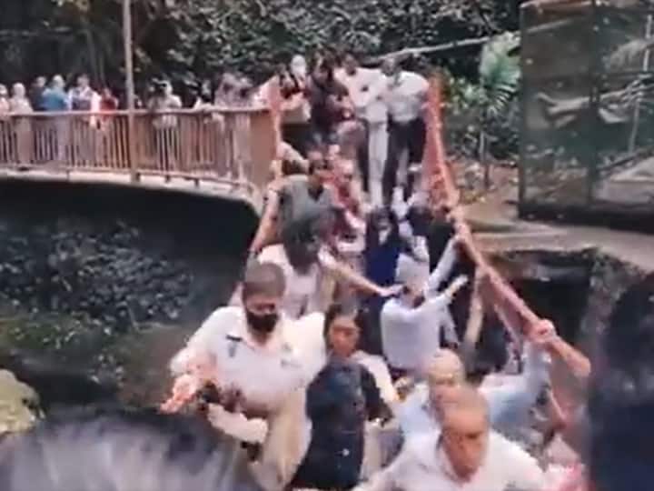 Footbridge In Mexico Cuernavaca Collapses During Opening Ceremony Video Goes Viral Dozens Tumble As Footbridge In Mexico Collapses During Opening Ceremony | WATCH