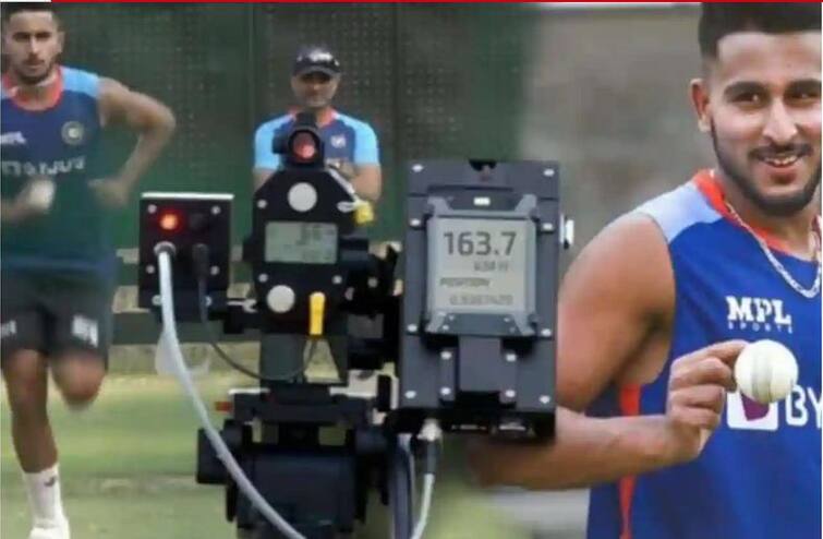 IND Vs SA: Umran Malik throws the ball at a speed of 163.7 kmph? Sensation spread on social media IND Vs SA: ਉਮਰਾਨ ਮਲਿਕ ਨੇ ਸੁੱਟੀ 163.7 kmph ਦੀ ਰਫ਼ਤਾਰ ਨਾਲ ਗੇਂਦ? ਸੋਸ਼ਲ ਮੀਡੀਆ 'ਤੇ ਫੈਲੀ ਸਨਸਨੀ