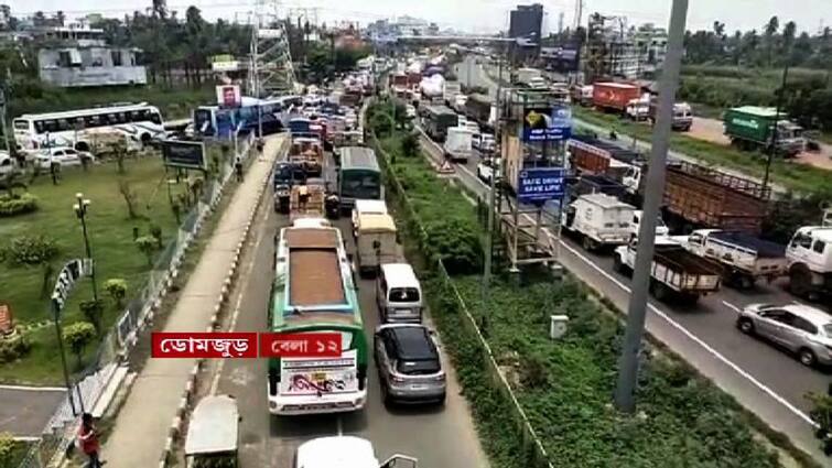 Howrah Domjur national highway 6 is blocked over Prophet Muhammad Remarks by former BJP leader Nupur Sharma National Highway Blocked: পয়গম্বর বিতর্কের আঁচ বাংলাতেও, সকাল থেকে স্তব্ধ  জাতীয় সড়ক ৬, নাজেহাল সাধারণ মানুষ