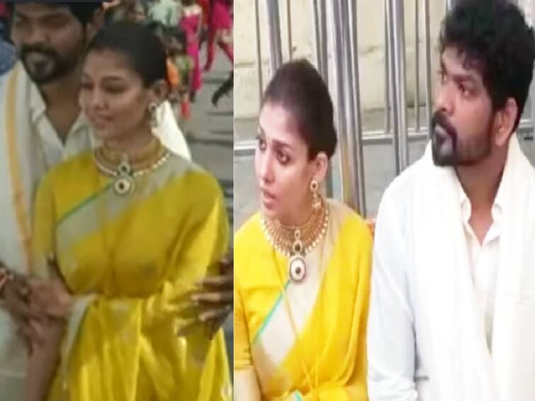 Nayanthara Vignesh Shivan Tirupati Tirumala Temple Visit sparks controversy due to video coverage team Nayanthara Tirupati Visit: காலணி அணிந்து போட்டோஷூட்டா? நயன் - விக்கி திருமலை பயணம்.. திருப்பதியில் நடந்தது என்ன..?