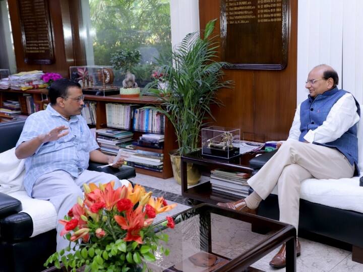 Delhi CM Meets LG Arvind Kejriwal meets LG of Delhi talks on water shortage ann