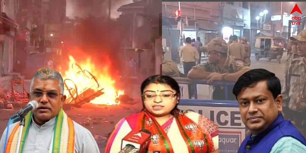 Howrah Violence Dilip Ghosh At Howrah, Sukanta Majumdar, Priyanka Tibrewal Stopped To go in heated Area Howrah Violence : উত্তপ্ত পরিস্থিতিতে হাওড়ায় দিলীপ, বাড়িতেই আটকে সুকান্ত, পথে থামানো হল প্রিয়ঙ্কাকে