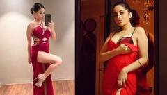 Urfi Javed Photos : ਰੈੱਡ ਬੈਕਲੇਸ ਥਾਈ ਹਾਈ ਸਲਿਟ ਡਰੈੱਸ ਪਹਿਨ ਕੇ ਉਰਫੀ ਜਾਵੇਦ ਨੇ ਫਲਾਂਟ ਕੀਤਾ ਫਿਗਰ