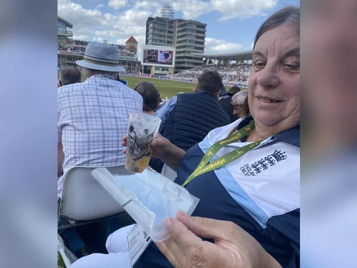 Daryl Mitchell Six broke Fan Beer Glass During England vs New Zealand 2nd Test Rahul Dravid Watch: डेरिल मिचेल के सिक्स से टूटा दर्शक का बियर ग्लास, राहुल द्रविड़ भी कर चुके हैं ऐसा