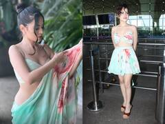 ये स्टालिश ड्रेस बनाने के लिए उर्फी जावेद ने काट दी अपनी साड़ी! फोटोज़ देख आप भी कहेंगे 'Wooww'