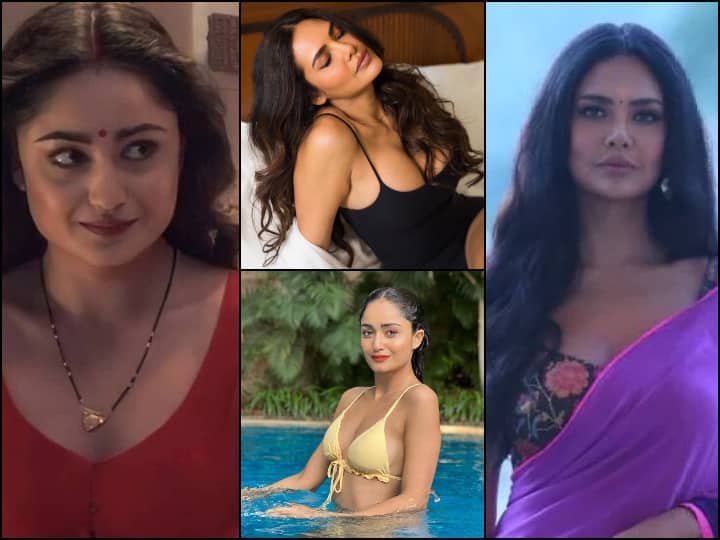 अभी हाल ही में रिलीज़ हुई बॉबी देओल (Bobby Deol) की वेब सीरीज़ आश्रम (Aashram 3) लोगों को काफी पसंद आई हैं. इस सीरीज़ में कई अभिनेत्रियां हैं जो काफी बोल्ड लुक में दिखी हैं, तो कई काफी सिंपल लुक में. लेकिन आपको बता दें रियल लाइफ में यह साभी काफी हॉट एंट ग्लैमरस हैं.