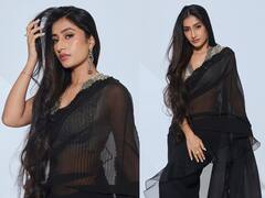 Dhanshree Chahal : બ્લેક સાડીમાં ધનશ્રી ચહલનો જબદસ્ત લૂક, જુઓ Photos