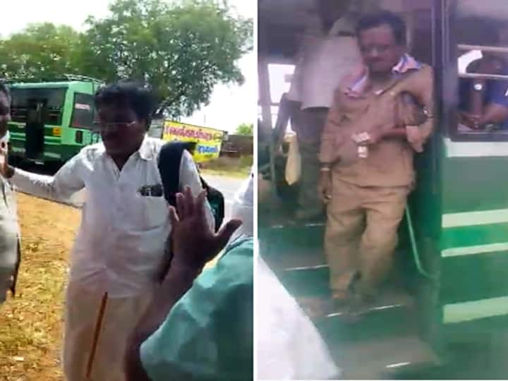 Villupuram: dmdk person arrested for assaulting a government bus conductor பேருந்தை நிறுத்தாத பஸ் கண்டக்டரை தாக்கிய தேமுதிக பிரமுகர் கைது - செஞ்சியில் பரபரப்பு...!