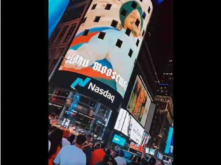 Sidhu Moose Wala Gets A Tribute At New York's Times Square | Watch Video