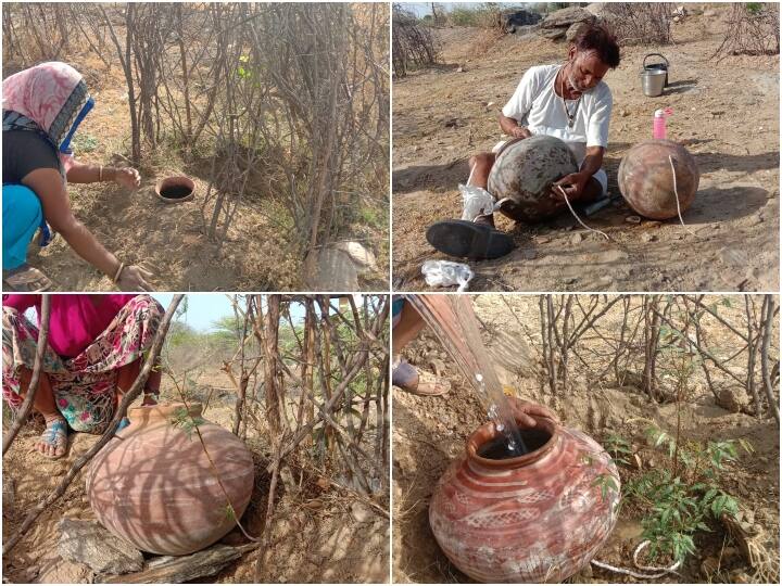 Rajasthan Water Crisis: राजस्थान में भीषण गर्मी के चलते कई गांवों में पीने ज़के पानी की दिक्कतें आ रही है. कई किलोमीटर दूर जाकर महिलाएं पानी लाती हैं. ऐसा ही हाल राजसमन्द (Rajsamand News) जिले के नमाणा गांव में थे लेकिन यहां लोगों के पीने के पानी की समस्या को तो दूर किया ही, साथ ही हजारों पौधों को भी जिंदा रखा है. यहां की सरपंच और लोगों ने बून्द-बून्द सिंचाई की देशी तकनीक अपनाई है. उन्होंने 300 पुराने मटकों से बून्द-बून्द सिंचाई कर 50 हजार पौधों में जान डाल दी है. यही नहीं लाखों रुपए की आय भी प्राप्त की है.