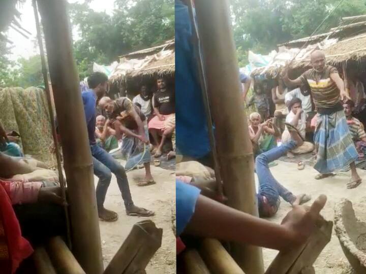 Watch: Young man Beaten up with stick after Panchayat decision in Araria Bihar Video Viral on Social Media ann Watch: अररिया में पंचायत का फरमान और हो गई लाठी की बरसात, खूंटे से बांध कर युवक को पीटा, VIDEO वायरल