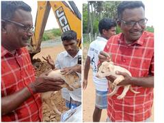 மனித நேயம் இன்னும் மரித்துப் போகவில்லை... ஆழ்குழாய் கிணற்றில் விழுந்த நாய் குட்டியை மீட்ட பாச மனிதர்..!