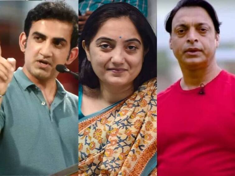 Cricketer Gautam Gambhir shoaib akhtar tweeted about Nupur Sharma Nupur Sharma News : नुपूर शर्मा प्रकरणावर क्रिकेटपटूंनीही दिली प्रतिक्रिया, शोएब अख्तर म्हणाला...