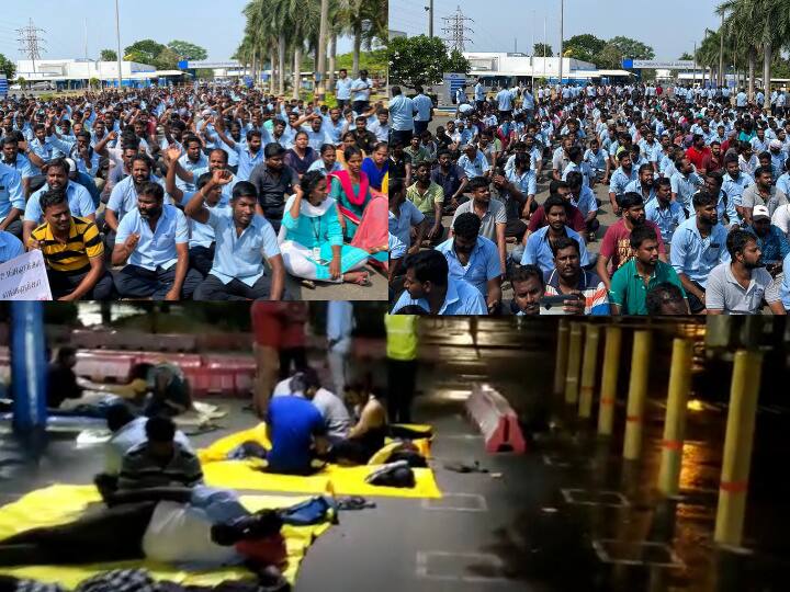 Employees at the Chennai plant of Ford India have been on strike from May 30 demanding  protest for last 15 days Ford : இரவு பகல் பாராமல் 15 நாட்களுக்கு மேலாக தொடரும் ஃபோர்டு ஊழியர்கள் போராட்டம்.. அரசின் நடவடிக்கை என்ன?