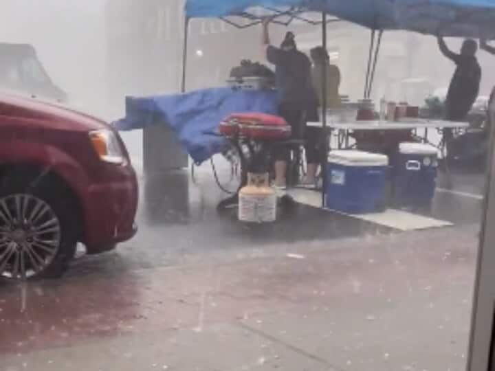 Supercell thunderstorm in Litchfield America see video Video: ਅਮਰੀਕਾ ਦੇ ਲਿਚਫੀਲਡ 'ਚ SuperCell ਤੂਫਾਨ, ਸਭ ਕੁਝ ਕਰ ਗਿਆ ਤਬਾਹ