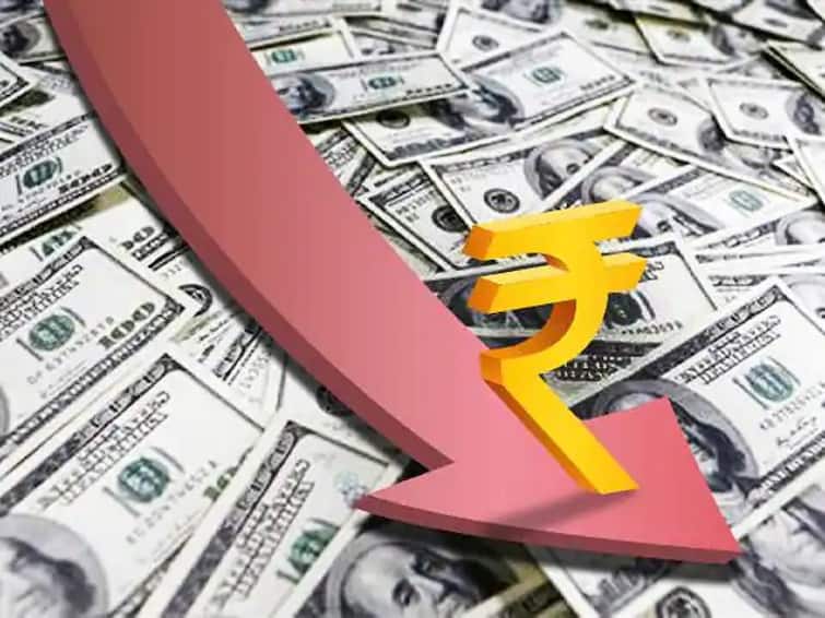 Rupee Vs Dollar: There was a big fall in the rupee, slipped to a record low of 79.86 against the dollar Rupee Vs Dollar: ડોલર સામે રૂપિયો રેકોર્ડ નીચી સપાટીએ પહોંચ્યો, 80ની નજીક પહોંચ્યો રૂપિયો