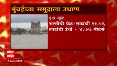 Maharashtra Monsoon 2022 : मान्सूनचं आगमन होताच समुद्राला उधाण,16 जूनला सर्वात मोठी भरती