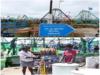 thoothukudi: Fishing ban ends today Fishermen preparing to go to sea முடிவடையும் மீன்பிடி தடைகாலம் கடலுக்கு செல்ல தயாராகும் மீனவர்கள் - நிவாரண தொகை வழங்க வலியுறுத்தல்