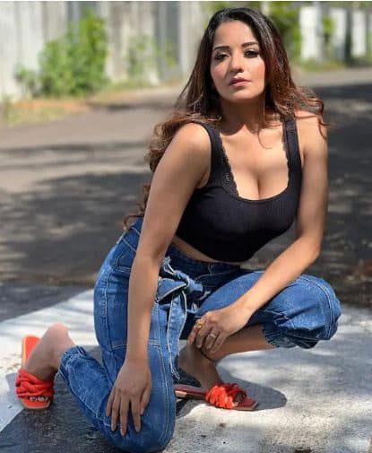 ਘੱਟੋ-ਘੱਟ ਮੇਕਅੱਪ ਅਤੇ ਖੁੱਲ੍ਹੇ ਵਾਲ ਰੱਖ ਕੇ ਮੋਨਾਲੀਸਾ ਨੇ ਆਪਣੇ ਲੁੱਕ ਨੂੰ ਕੰਪਲੀਟ ਕੀਤਾ ਹੈ।