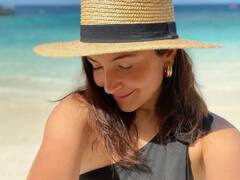 Anushka Sharma Turns ‘Shy’ As She Poses In A Black Monokini