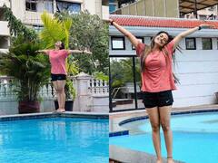 Akshara Singh Photos: बारिश की पहली बूंद में सुकून ढूंढने चलीं अक्षरा सिंह, पूल किनारे दिया टाइटैनिक पोज
