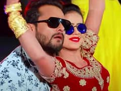 Bhojpuri Song: ‘लखनऊवा लहंगा’ पहन Anisha Pandey ने मारे ठुमके, Khesari Lal Yadav के भी छूट गए पसीने