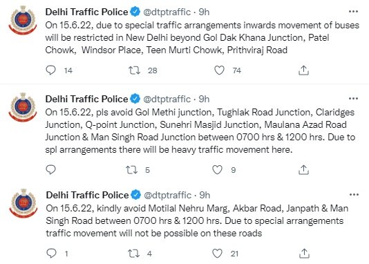 Delhi Traffic Updates: दिल्ली में आज भी बंद रहेंगे ये रास्ते, ट्रैफिक पुलिस ने जारी की अहम एडवाइजरी