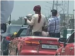 VIDEO: दूल्हे ने ऑडी कार की खुली छत पर किया डांस, अब पुलिस ने लगाया 2 लाख का जुर्माना