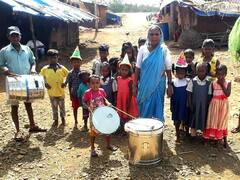 Trible Children School: आदिवासी पाड्यावरील मुलं पहिल्याच दिवशी रमले शाळेत