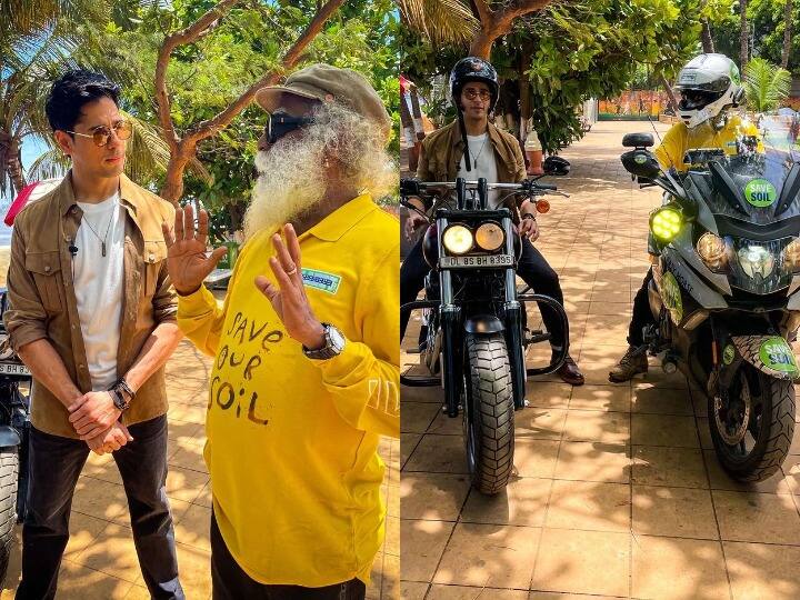 Sidharth Malhotra goes on bike ride with Sadhguru photos viral सद्गुरु के साथ बाइक राइड पर गए Sidharth Malhotra, फोटोज देख फैंस बोले- आप मेरी इंस्पिरेशन हो