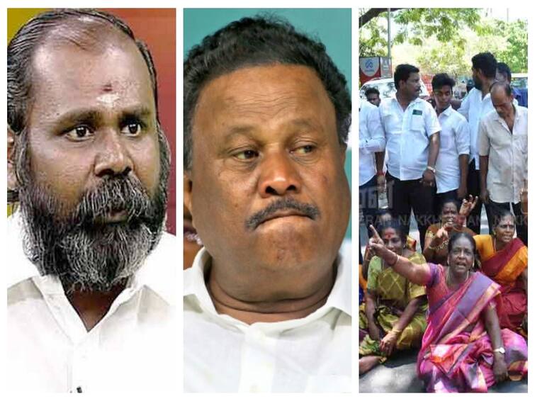 AIADMK single leadership issue, OPS supporters surrounding former ministers ‛துரோகி எடப்பாடி... ஓபிஎஸ்-ஐ சமாதானப்படுத்த வராதீங்க...’ மாஜி அமைச்சர்களை சூழ்ந்த ஓபிஎஸ்., ஆதரவாளர்கள்!