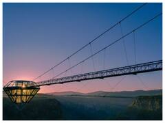 IN PICS | 240m-Long Glass Bridge With Diamond-Shaped Cafe Opens Over Georgia's Tsalka Canyon