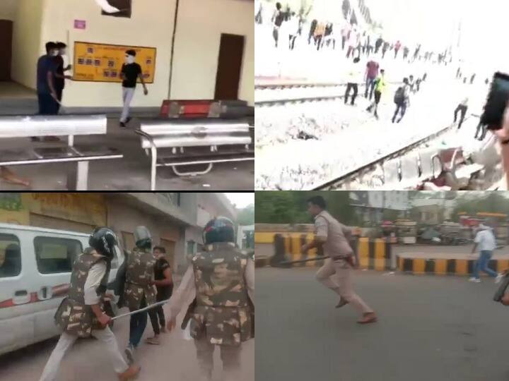 Agnipath Protest in MP: भारतीय सेना में अग्निपथ योजना के तहत टूर ऑफ ड्यूटी सिस्टम की शुरुआत की गई है. केंद्र सरकार ने इस योजना के कई फायदे गिनाए हैं, लेकिन योजना युवाओं को पसंद आती नहीं दिख रही है. देश के कई राज्यों में अग्निपथ योजना का विरोध शुरू हो गया है. छात्र इस योजना का हिंसक विरोध कर रहे हैं. अग्निपथ योजना के विरोध की आग मध्य प्रदेश भी पहुंच गई है. ग्वालियर में छात्रों ने प्रदर्शन किया. सैन्य भर्ती की तैयारी कर रहे सैकड़ों छात्र अचानक सड़कों पर उतर आए. इन छात्रों ने ग्वालियर को इटावा से जोड़ने वाले एनएच-719 पर जाम लगा दिया. छात्रों की गुस्साई भीड़ बिरला नगर रेलवे स्टेशन में भी घुस गई. भीड़ ने पटरियों पर लकड़ी डालकर ट्रेन रोकने की कोशिश की. इस दौरान स्टेशन पर तोड़फोड़ भी हुई.