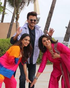 Jug Jug Jeeyo के प्रमोशन के दौरान नीतू कपूर ने सबके सामने छूए अनिल कपूर कैपर, फोटोज़ वायरल