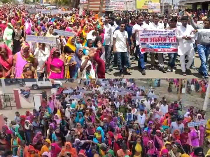 Rajasthan MGNREGA Workers Protest in Pratapgarh against online attendance ANN Pratapgarh MGNREGA Workers Protest: केंद्र के खिलाफ मनरेगा मजदूरों का हल्ला बोल, ऑनलाइन हाजिरी बंद करने की मांग