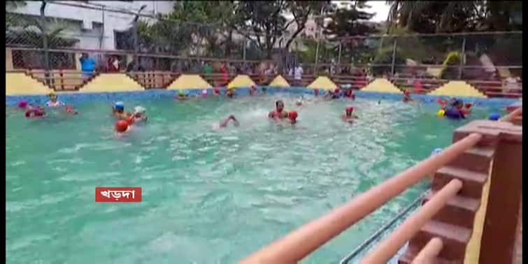 North 24 Pargana Kharda News Drinking Water Of Municipal Corporation Allegedly Being Used In Swimming Pool North 24 Pargana Kharda News : সুইমিং পুলে ব্যবহার করা হচ্ছে 'পুরসভার পানীয় জল' !