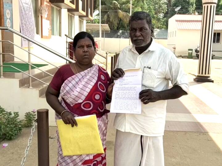 mayiladuthurai: Complaint to the District Collector's Office seeking redemption of the house from a private financial institution தவணை தொகையை அபேஸ் செய்த நிதி நிறுவன ஊழியர் -  வீட்டை மீட்டுத்தரக் கோரி ஆட்சியரிடம் தம்பதி கோரிக்கை