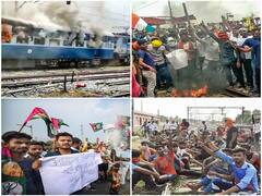 IN PICS | Protests Against Agnipath Scheme Turn Violent In Bihar, UP, Other States