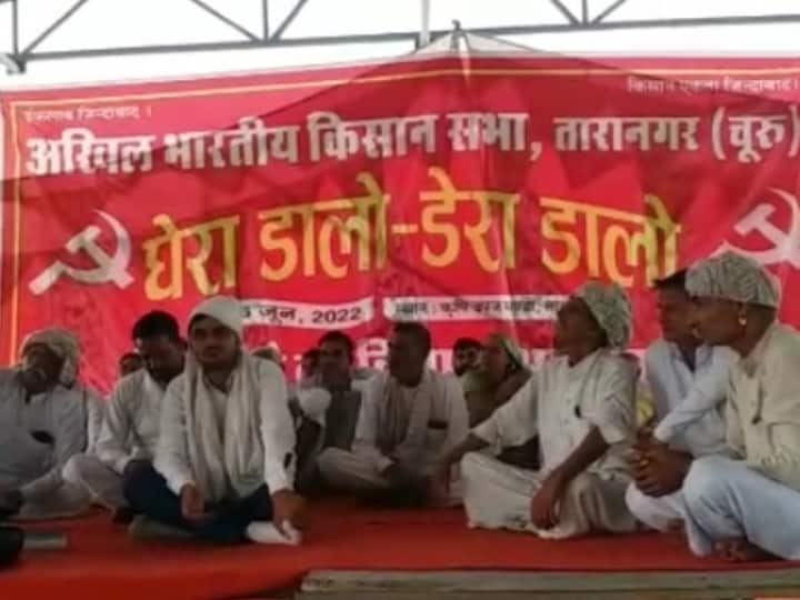 Churu All India Kisan Sabha protest farmers jammed highway ANN Churu News: चूरू में उग्र हुआ किसानों का आंदोलन, 20 सूत्री मांगों को लेकर तीन महीने ने जारी है धरना