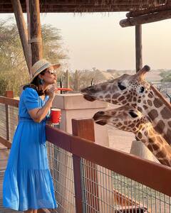 Dubai में वेकेशन एंजॉय कर रही हैं Hina Khan, कुछ यूं जानवरों पर प्यार लूटाती आईं नजर