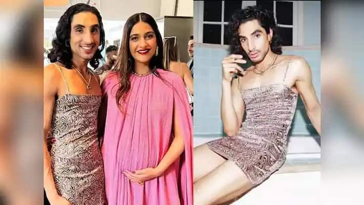 Who is Leo Kalyan who appeared in bollywood actress sonam kapoor baby shower function in london દાઢી-મૂછ ને ટુંકો ડ્રેસ પહેરીને સોનમ કપૂર સાથે દેખાતો આ વ્યક્તિ છે ગે ? જાણો ક્યાંનો છે ને કઇ રીતે બન્યો ફેમસ..............