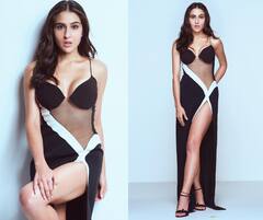 Sara Ali Khan : थाय हाय स्लीट ड्रेसमध्ये सारा अली खानचा हॉट अंदाज, पाहा नवं फोटोशूट